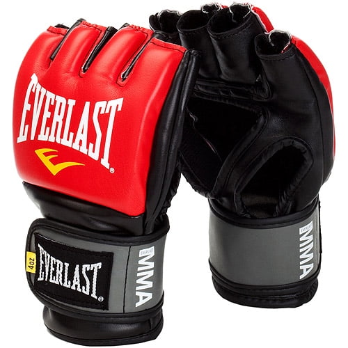 schwarz UFC Fight Gloves Everlast MMA Grappling Handschuhe Open Thumb 